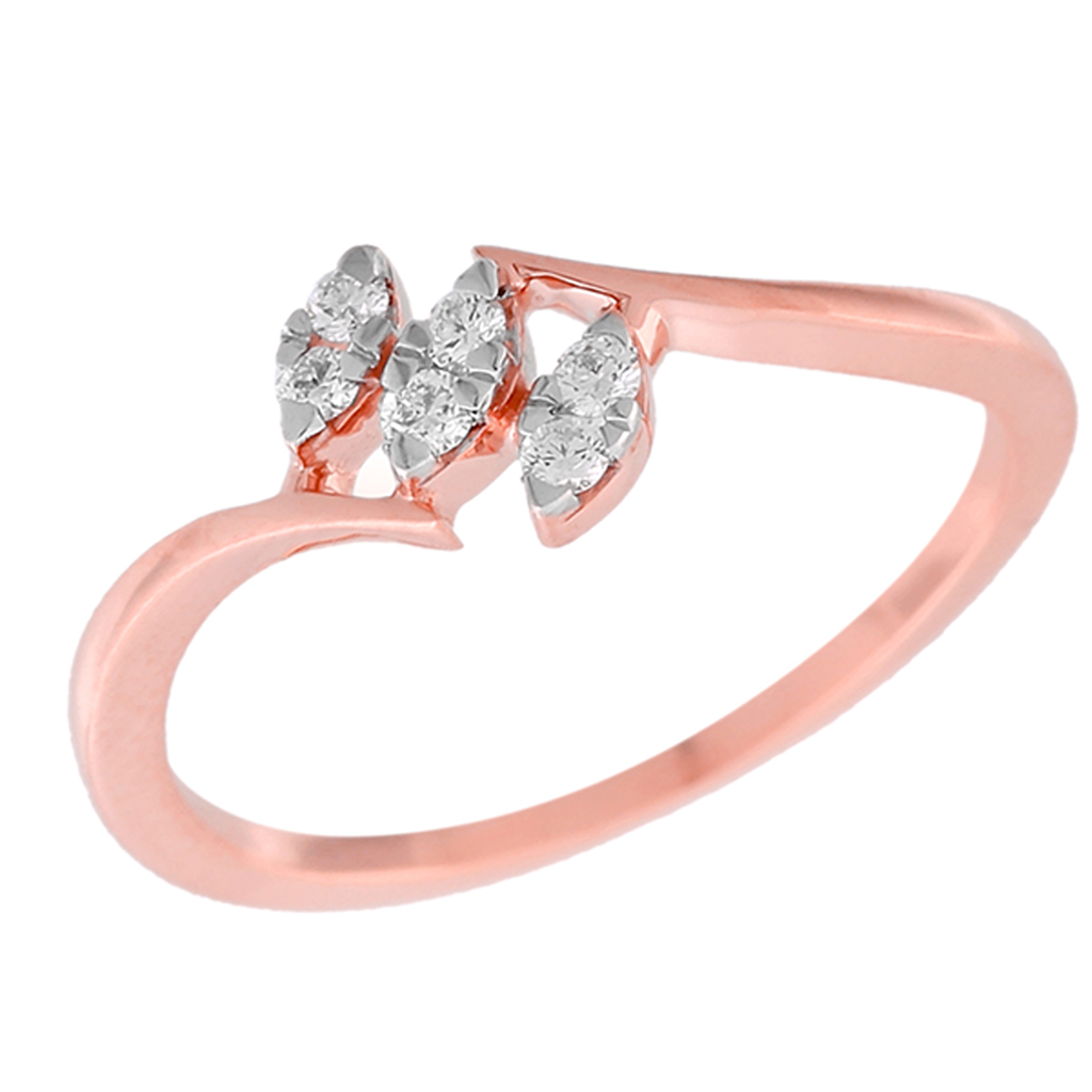 Royal Cutout Diamond Gold Ring