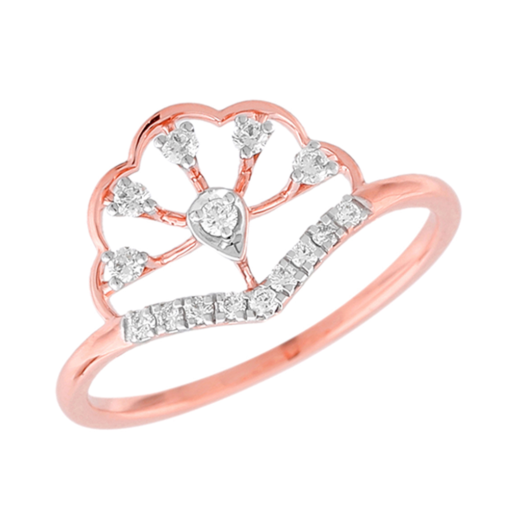 Elegant Floral Diamond Ring