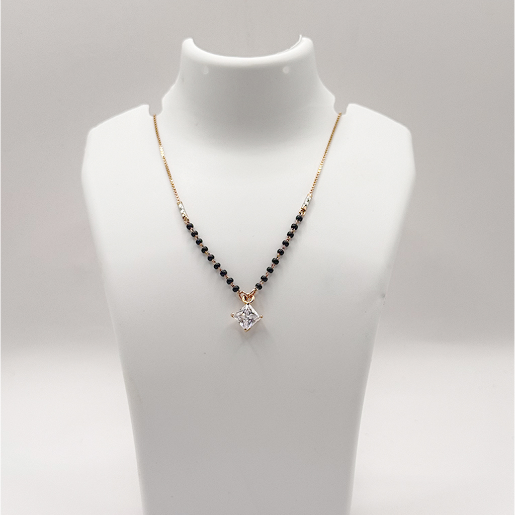 Princess-Cut Solitaire Mangalsutra