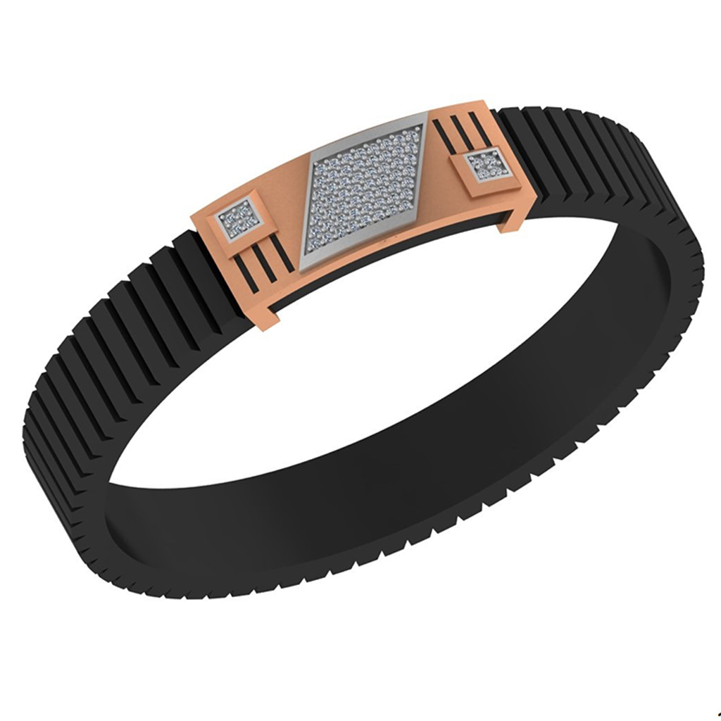 Geometric Diamond Frame Bracelet