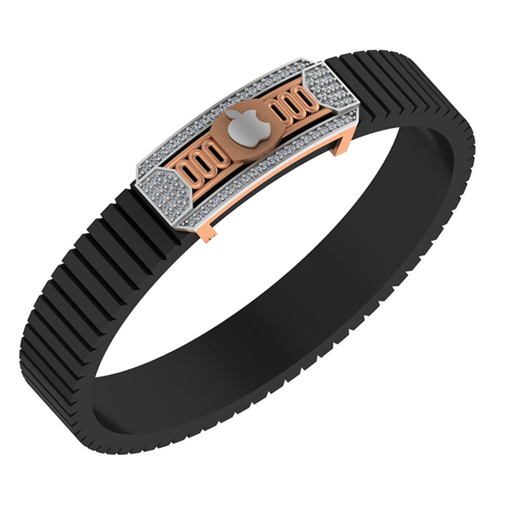Apple Icon Diamond Tech Bracelet