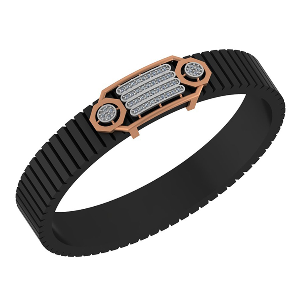 Men’s Octa-Side Dual Diamond Capsule Bracelet