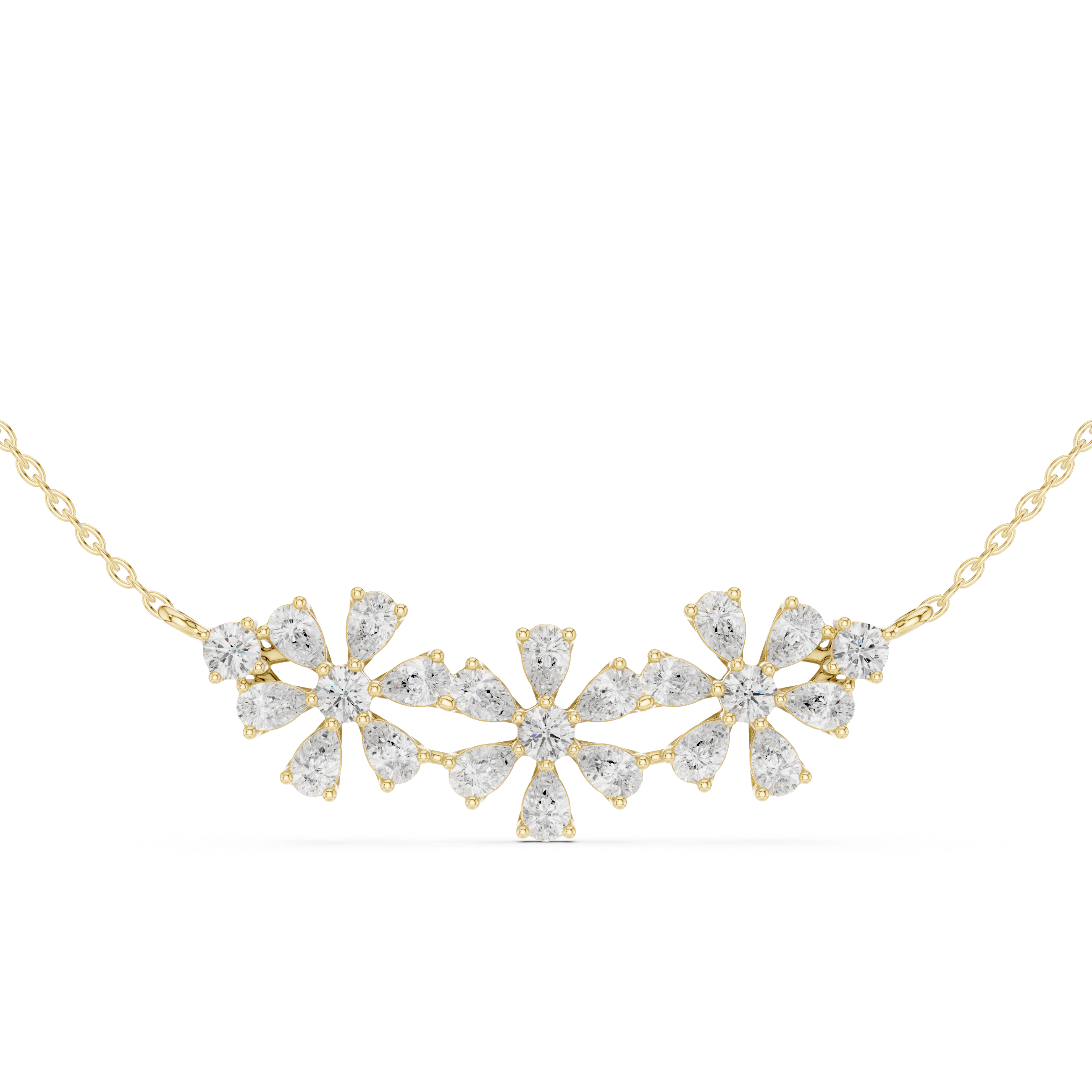 Golden Petal Harmony Necklace